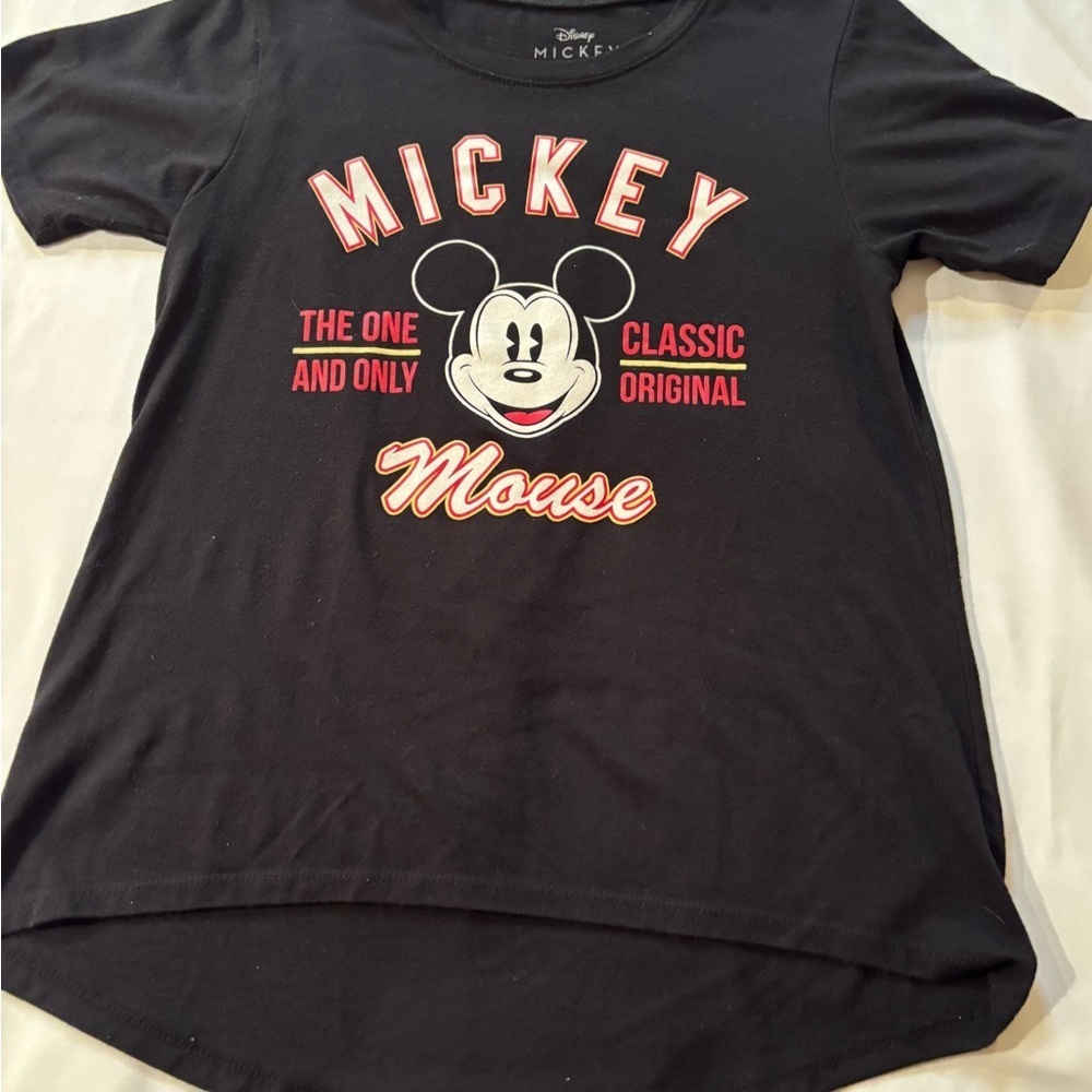 Disney Black and Red Mickey Mouse Short Sleeve Tee